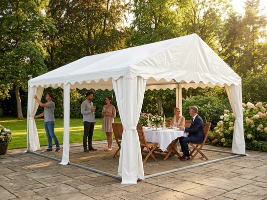 White PVC marquee roof cover 6x6 m for outdoor use
