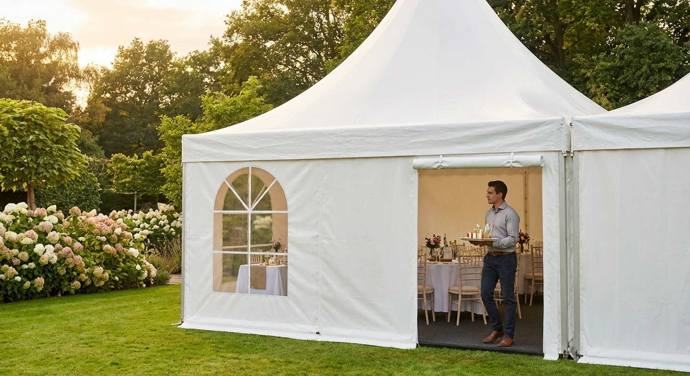 6m white PVC party tent sidewall for outdoor events - view 3
