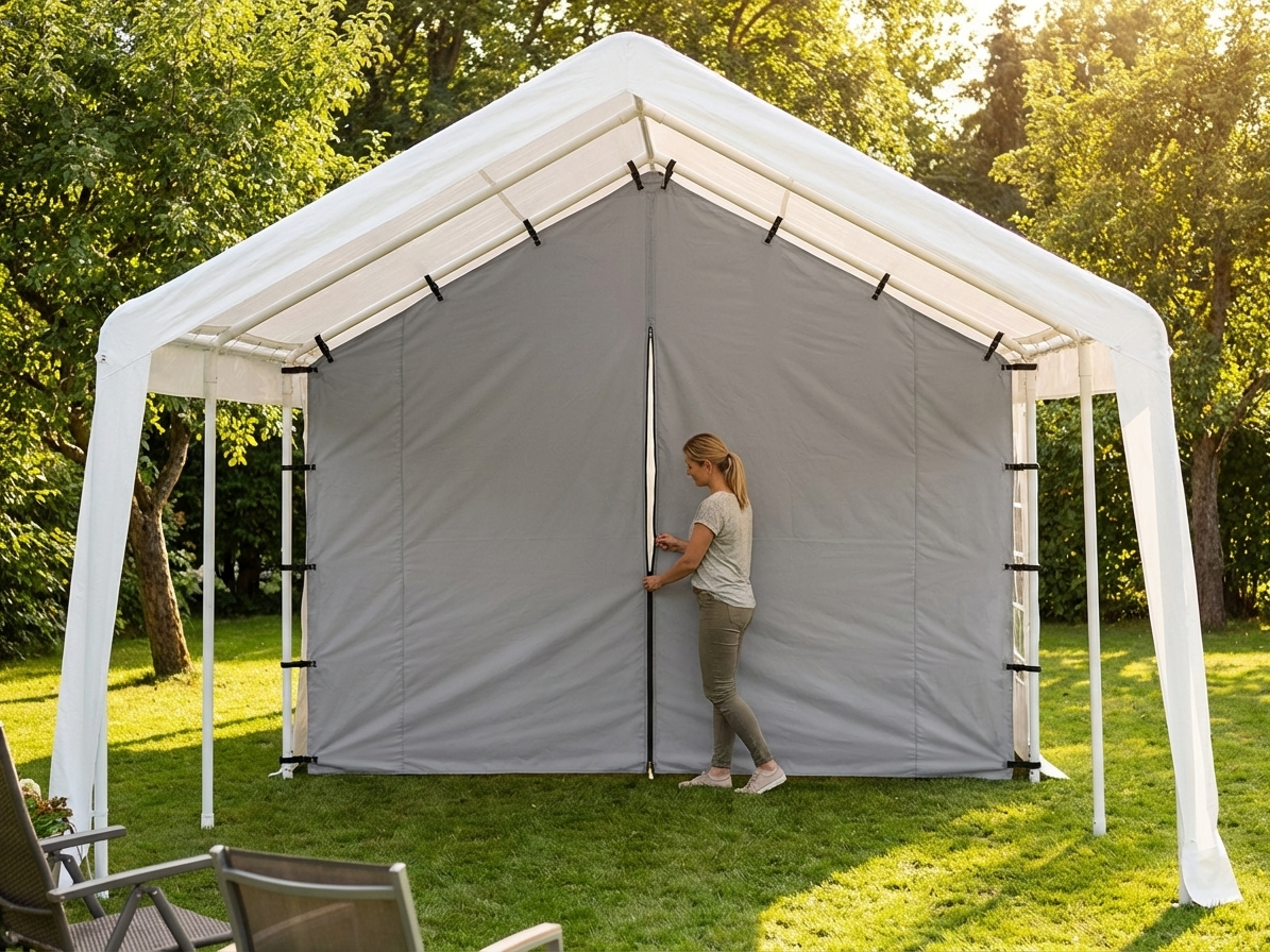 PVC partition wall for marquees, 8m white strong PVC