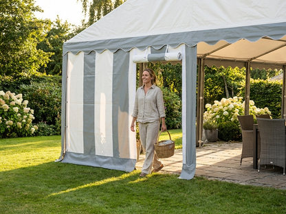Endwall PLUS Tarpaulin 4m White/Grey for outdoor protection - view 3