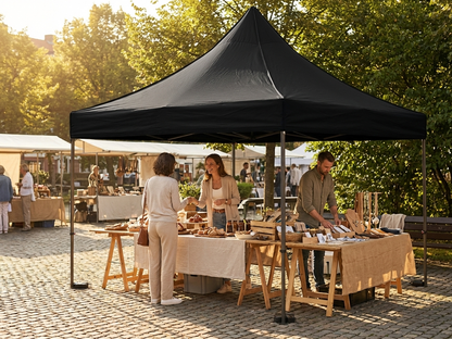 Pop Up Gazebo Roof Cover 3x6 m Black for Outdoor Events - product detail