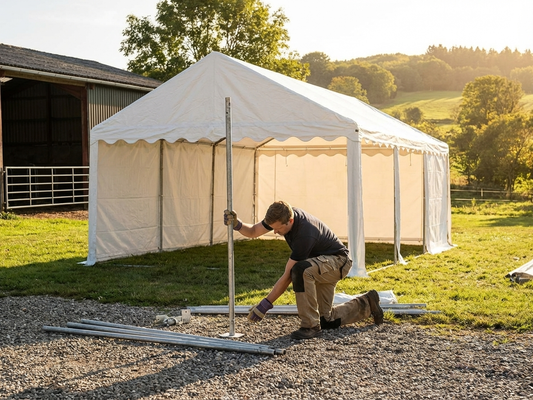 Galvanised steel pipe for industrial storage tent support - product detail