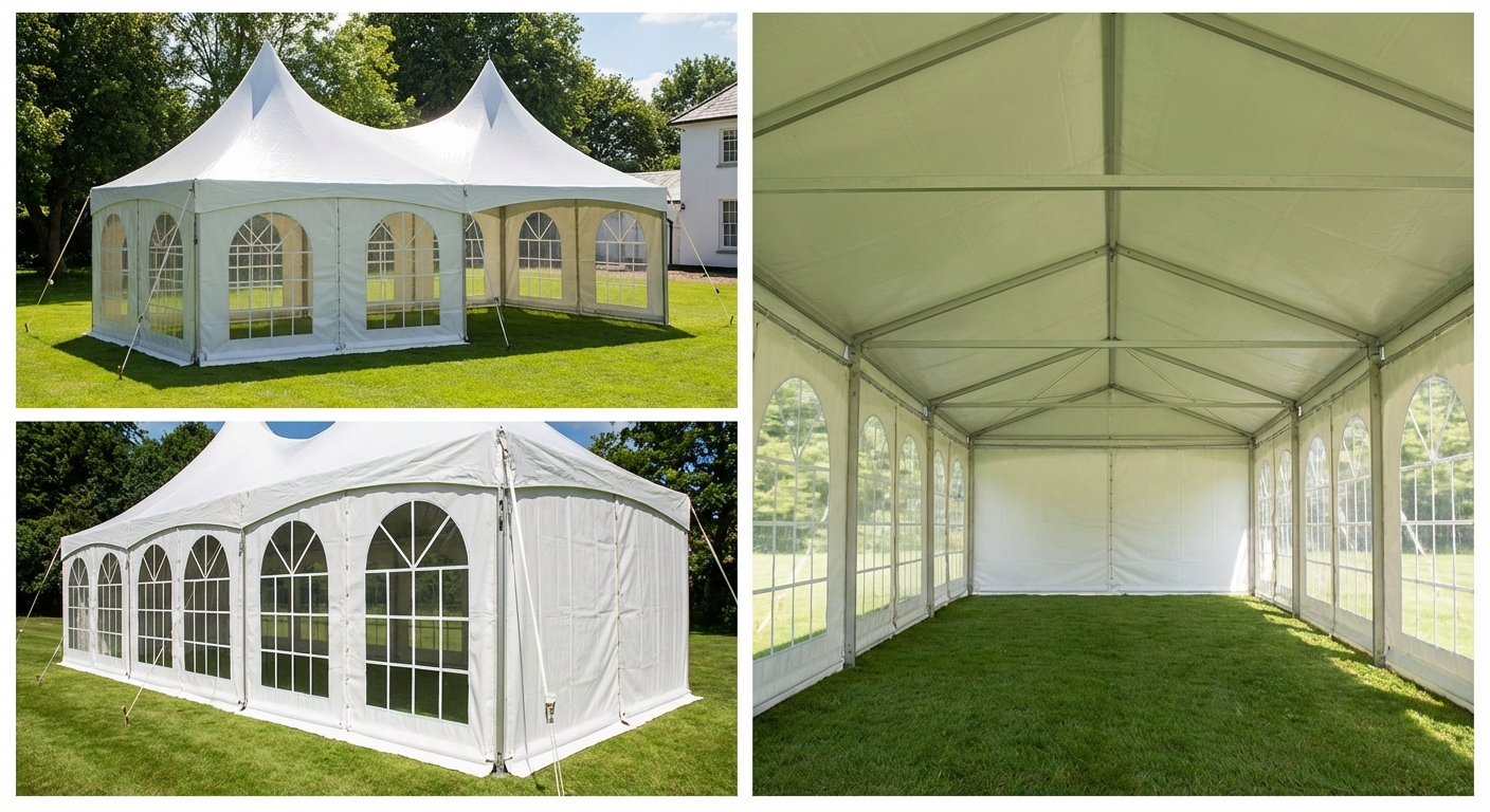 White Marquee Pagoda 4x8 m for Outdoor Events - product detail