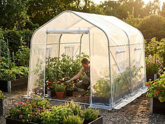 Transparent greenhouse roof cover 2x2m PE material