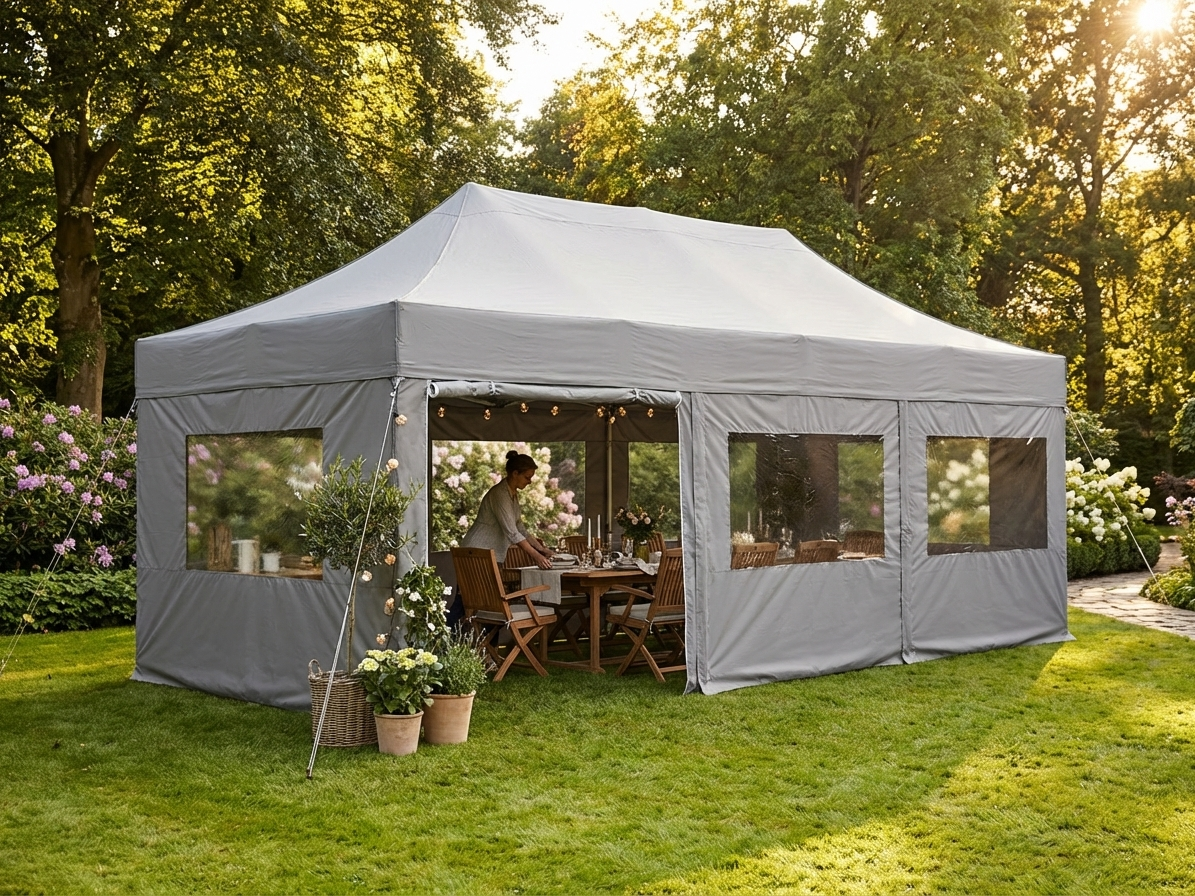 Pop Up Gazebo 4x6 m Latte with Aluminium Frame
