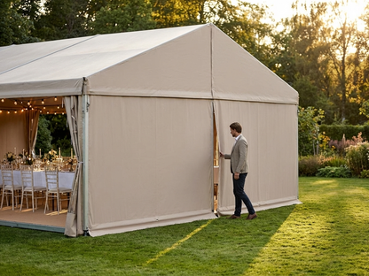 Sand-coloured PVC endwall for indoor and outdoor use - view 3