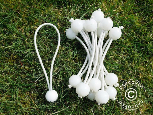 Bungee straps in white, ideal for outdoor use