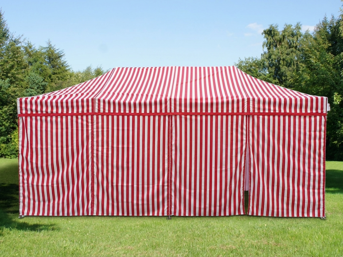 Pop up gazebo 3x6m white and red with aluminium frame for outdoor events - product detail