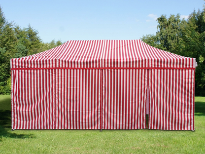 Pop up gazebo 3x6m white and red with aluminium frame for outdoor events - product detail