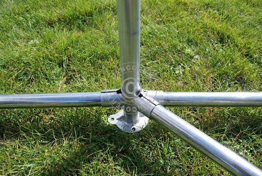 Galvanised steel ground bar frame for 5x10 m marquee