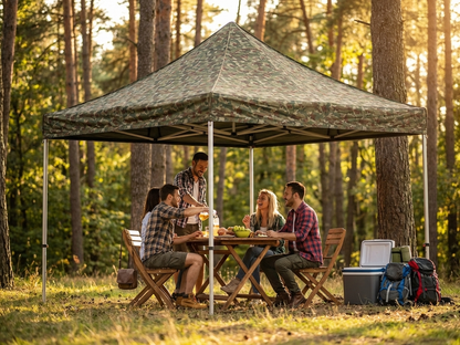 Camouflage pop-up gazebo with aluminium frame for outdoor use - view 3