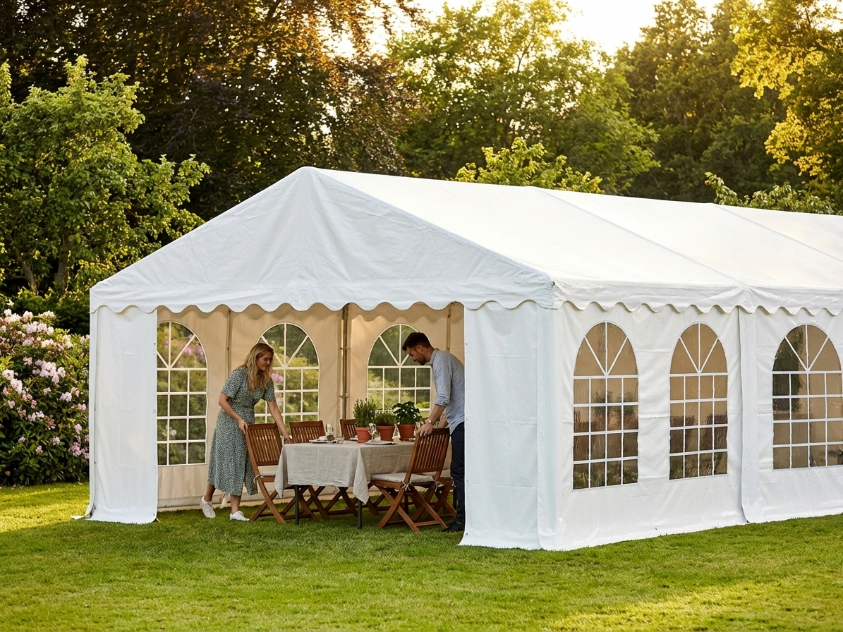 PVC Tent Extension 4m White for Outdoor Events