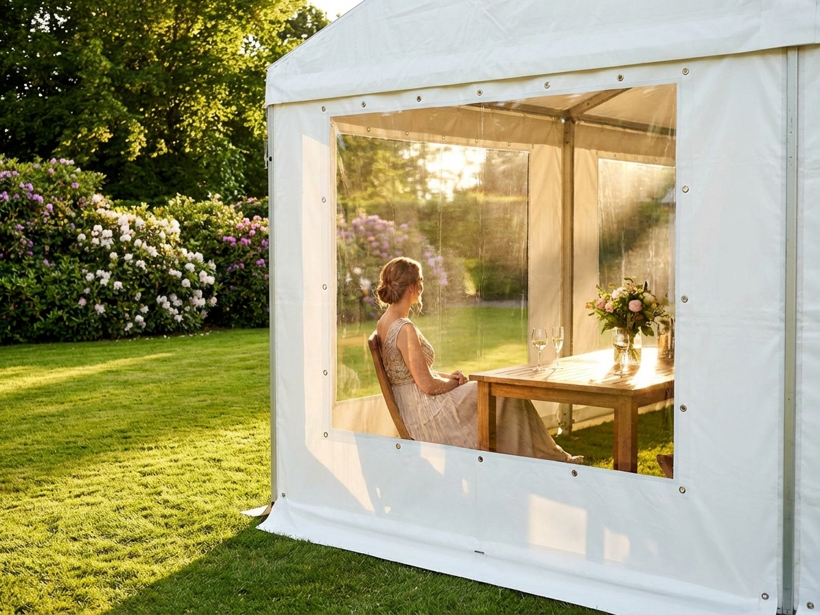 White PVC sidewall for marquee, strong and fire certified - product detail