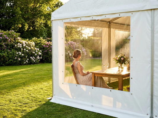 White PVC sidewall for marquee, strong and fire certified - product detail