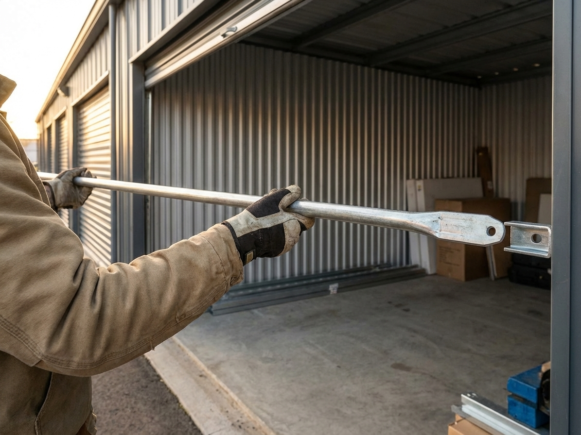 Galvanised steel door rail for industrial use - product detail