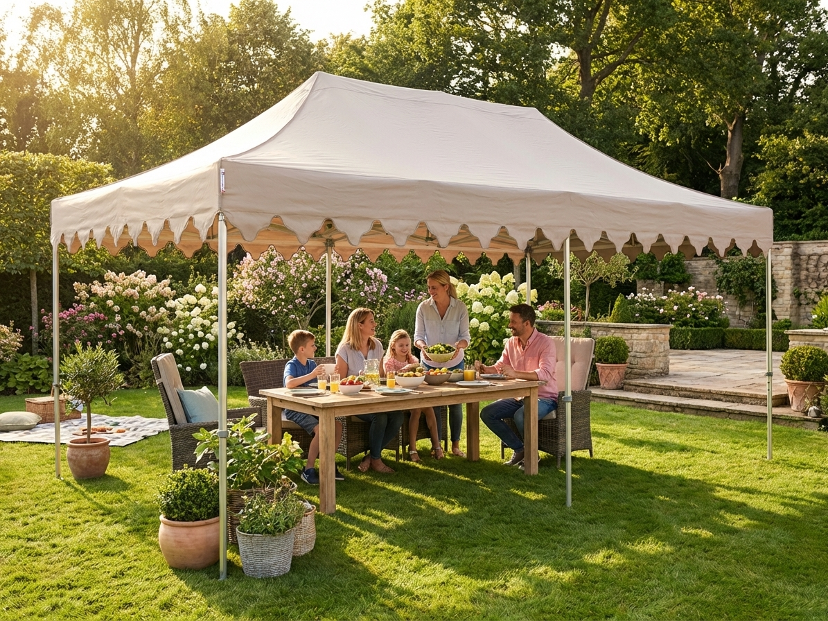 Pop Up Gazebo 4x6m Latte Steel Frame for Outdoor Events - product detail