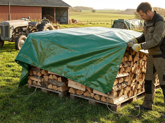 PVC Tarpaulin 6x10 m Green for outdoor use - product detail