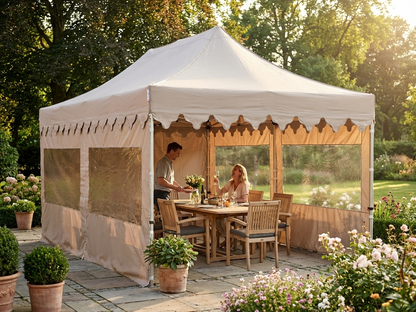 Pop up gazebo 3x6m in latte with steel frame for outdoor events - product detail
