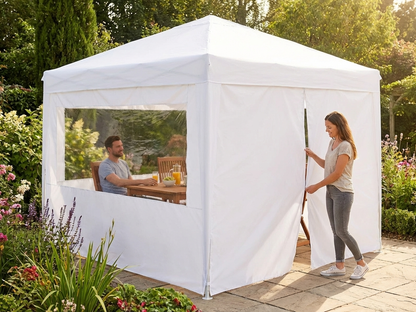 White gazebo sidewall kit 3x3m for outdoor use