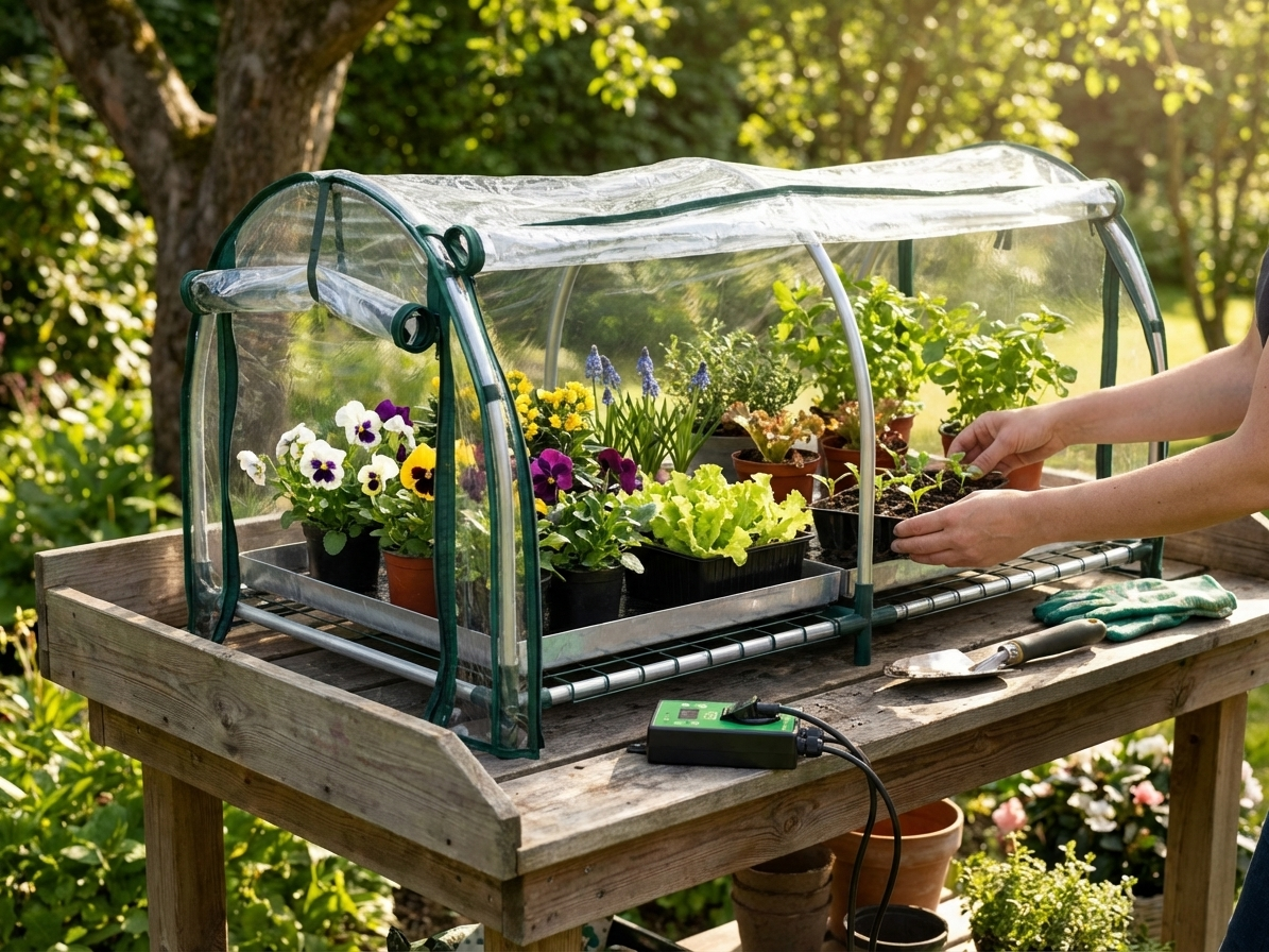 XXL Mini Greenhouse Propagator with Transparent Cover