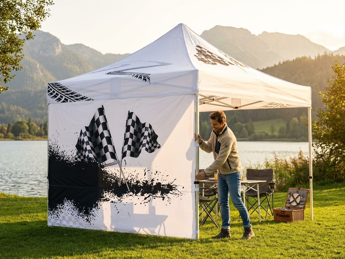 White pop up gazebo with aluminium frame for outdoor events - view 3