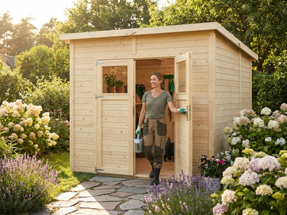 Wooden shed made from Nordic Spruce, ideal for garden storage - view 3