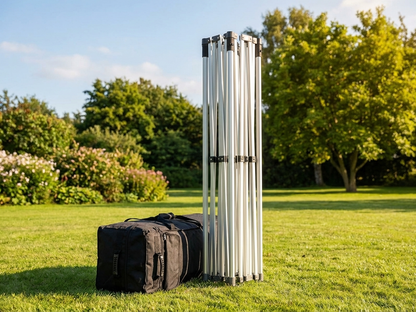 Silver aluminium gazebo frame for outdoor events