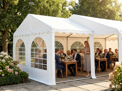 4m White CombiTent Extension with PVC and Steel Frame - product detail