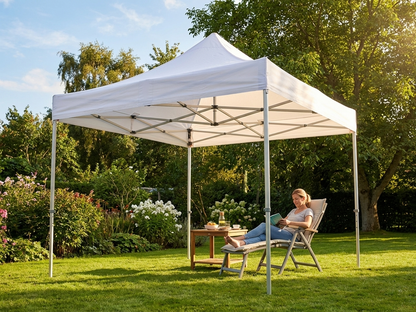 White pop-up gazebo with aluminium frame for outdoor events - product detail