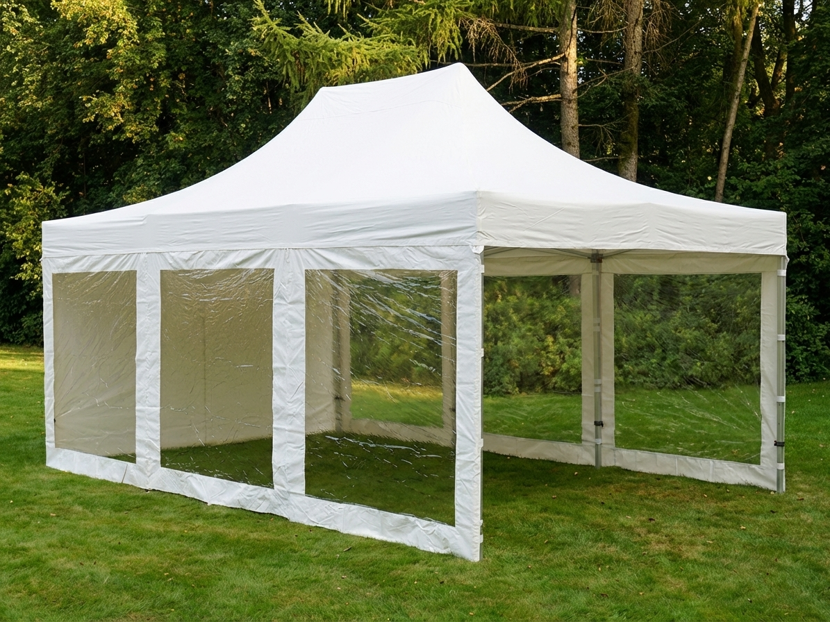 White heavy-duty pop up gazebo for outdoor events