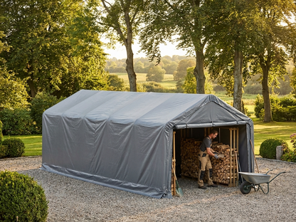 PVC Roof Cover 5x10 m Grey for Storage Shelters - product detail