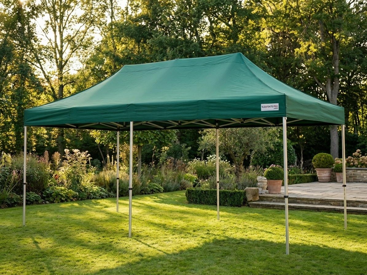 Green pop up gazebo with aluminium frame for outdoor events