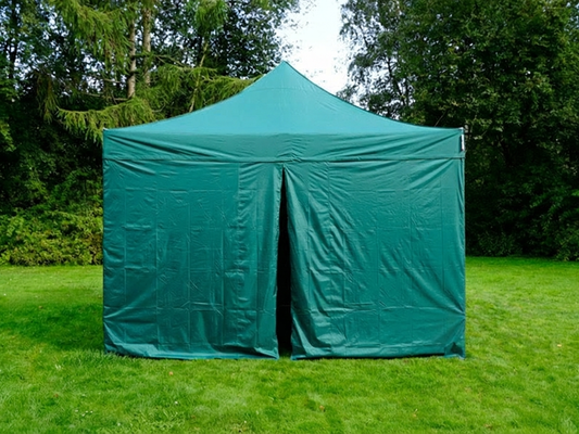 Pop-up gazebo 4x4m green with steel frame for outdoor use - product detail
