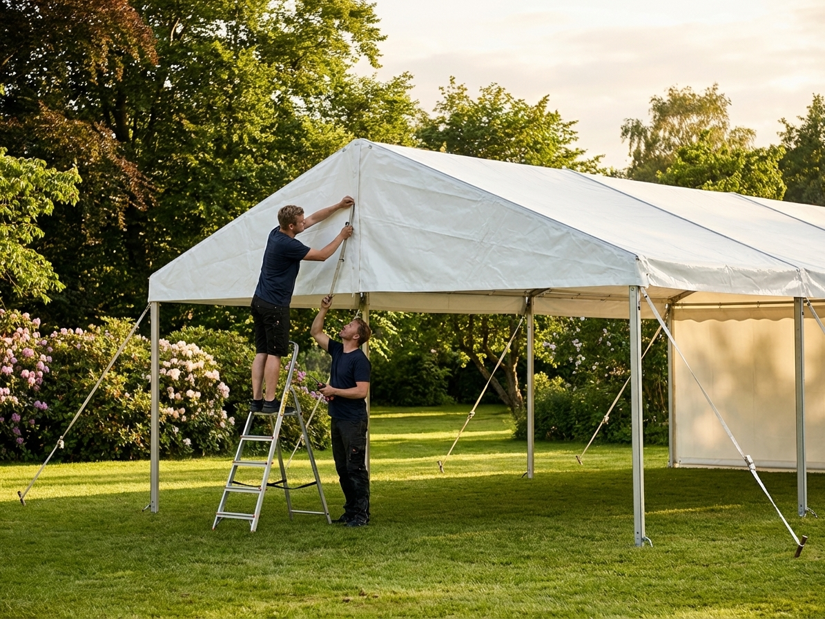 White PVC Roof Cover for Semi PRO CombiTents - view 3