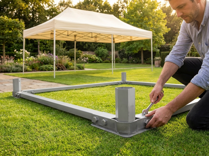 Steel ground bar for 3x3m event tents - view 3