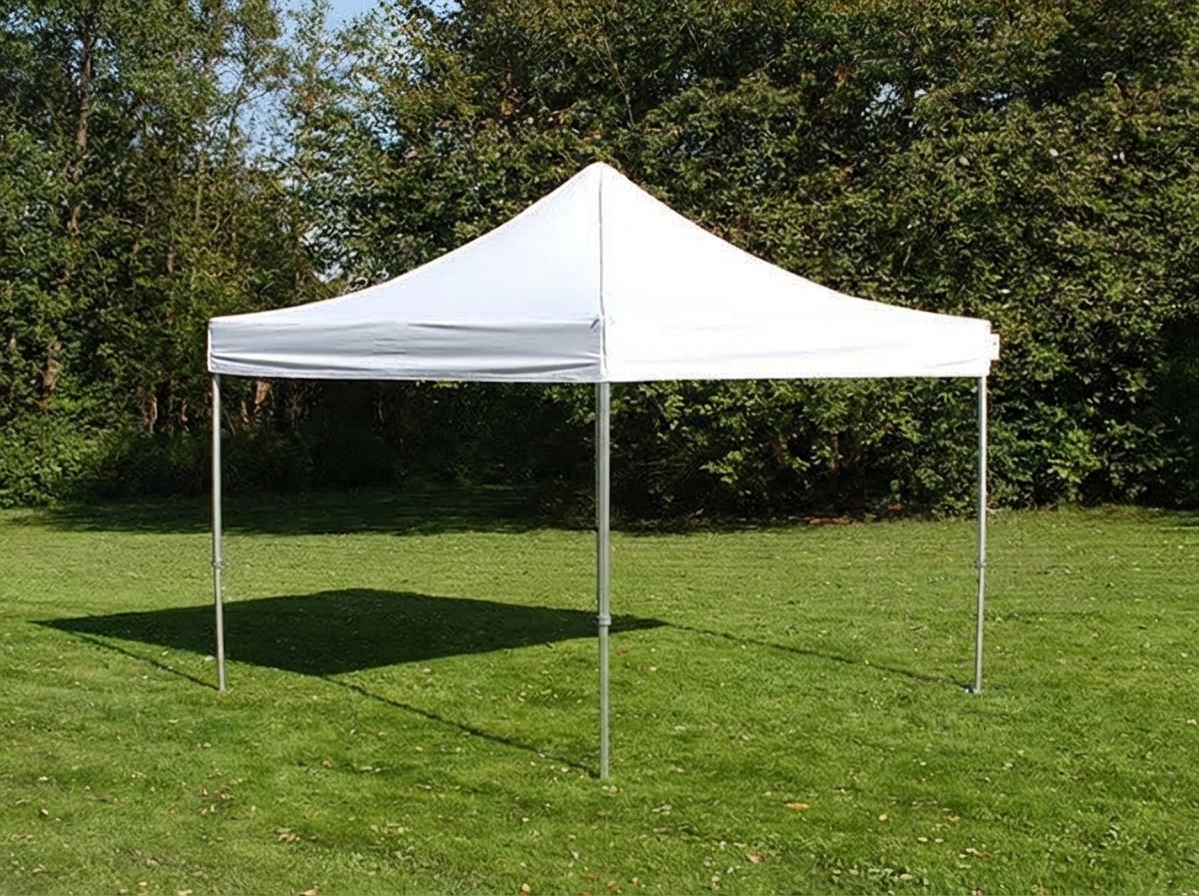 White pop-up gazebo 4x4 m for outdoor events, flame retardant - product detail