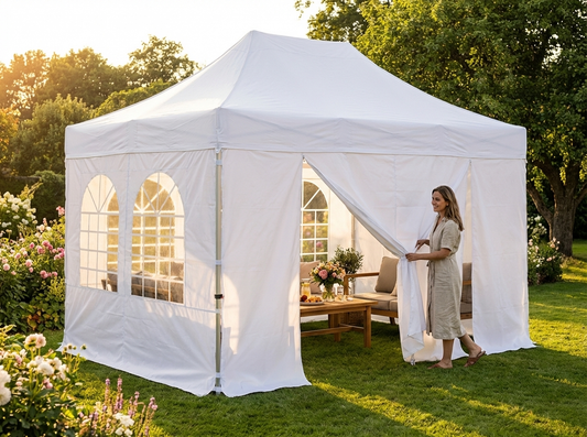 White Gazebo Sidewall Kit 3x4.5m for Outdoor Use - product detail