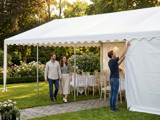 White roof cover for 5x10 m marquee, outdoor use