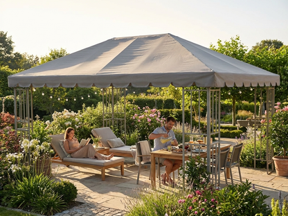 Gazebo Roof Replacement 4x6 m Grey Polyester PU Coated - product detail
