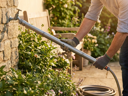 Galvanised steel extension pipe 1274 mm in silver - product detail
