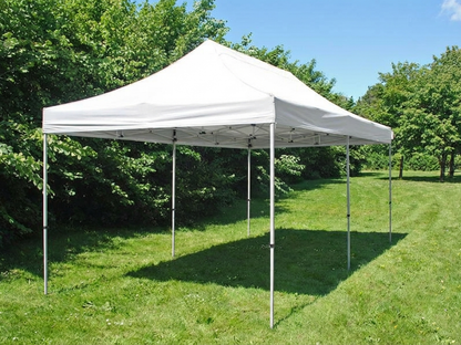 White pop-up gazebo with aluminium frame, 3x6 m