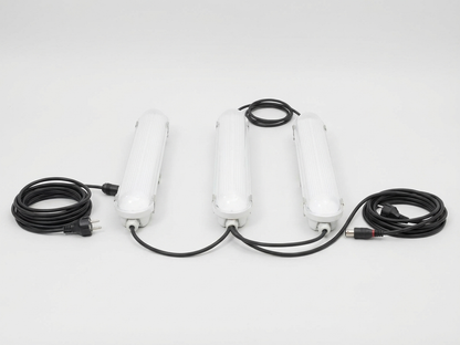 Industrial LED Fixture in white, made from polycarbonate