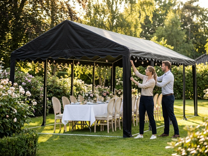 PVC Marquee Roof Cover in Black, Waterproof and UV-Resistant - product detail