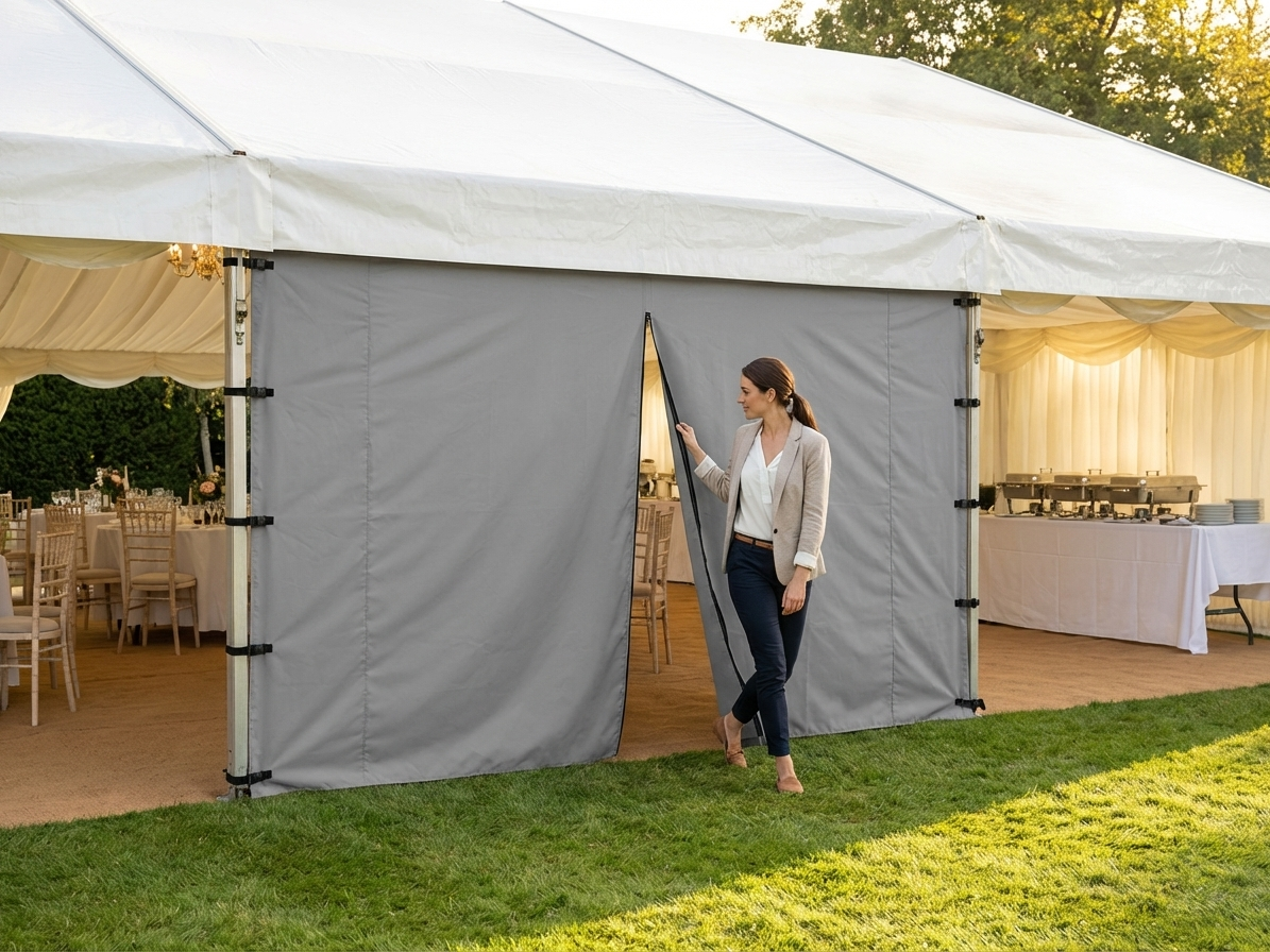 5m white PVC partition wall for marquee use - view 3