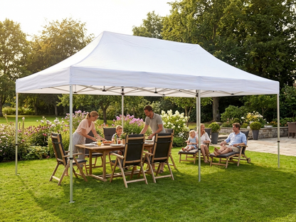White pop-up gazebo with aluminium frame for outdoor events