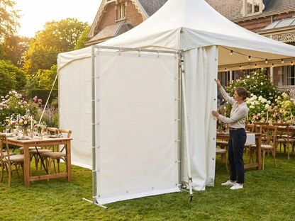 White marquee sidewall made of strong PVC for outdoor events - view 3