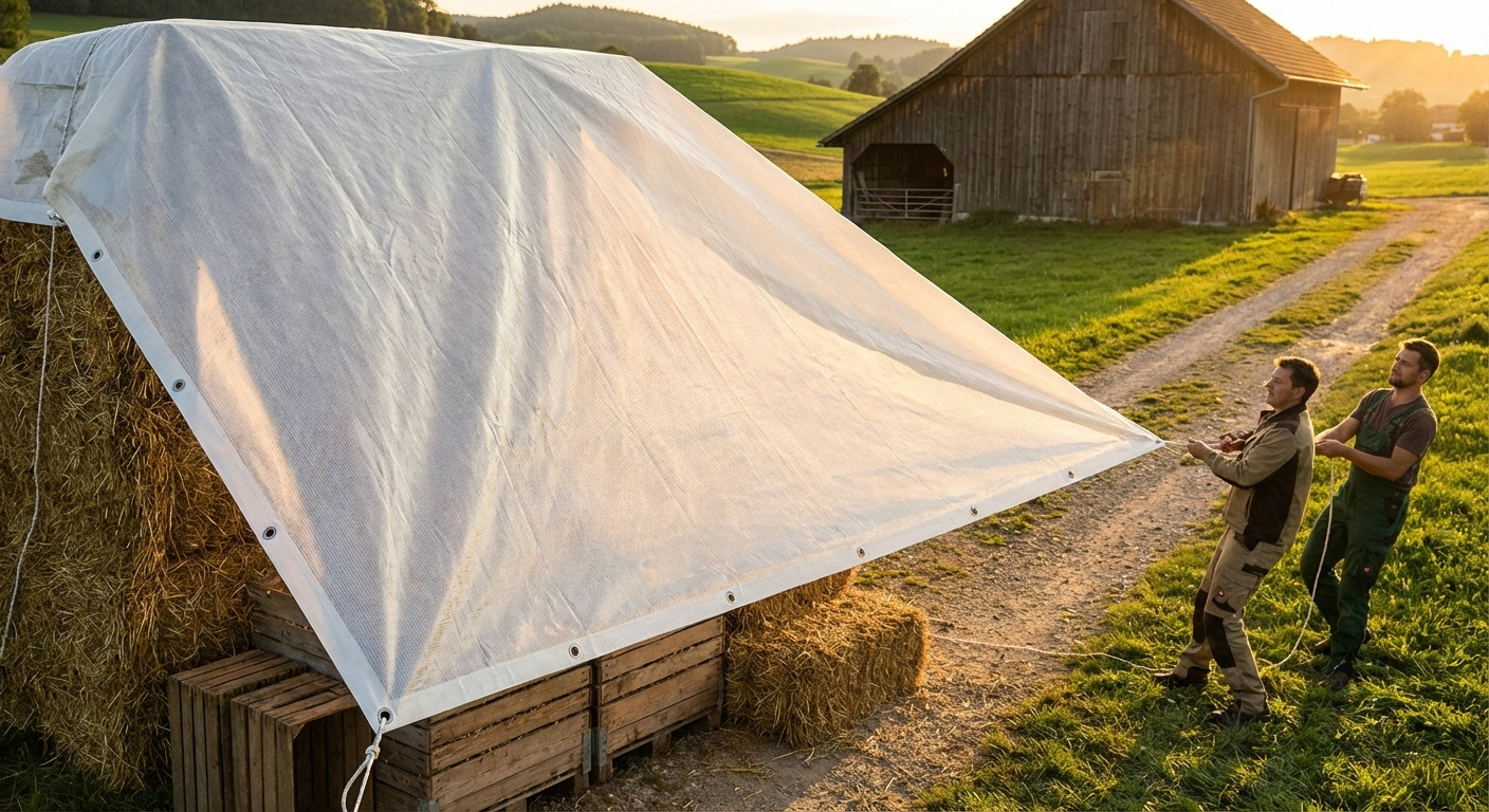 Translucent tarpaulin 8x12m for outdoor cover