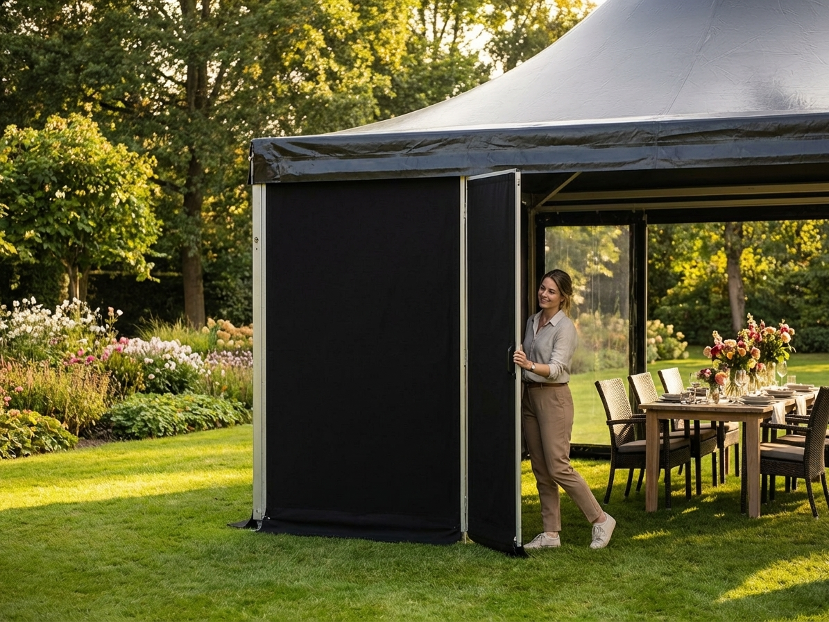 Black PVC endwall, 5m width, industrial use - view 3