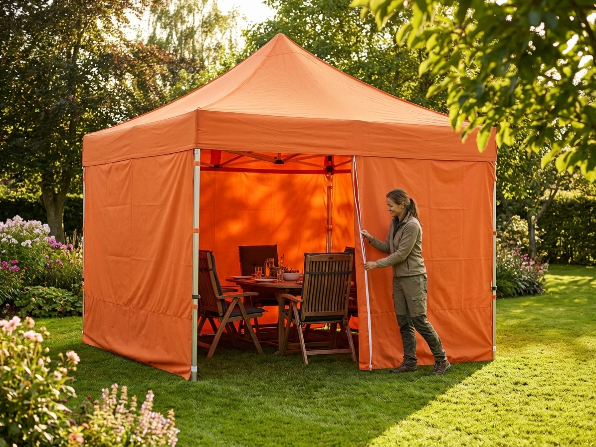 Orange Pop Up Gazebo Sidewall Kit - view 3