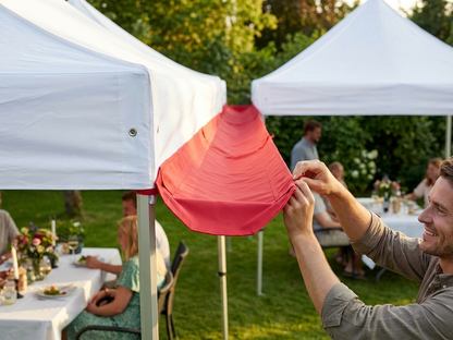 Rain Gutter in red, 3 metres, for FleXtents setup - view 3